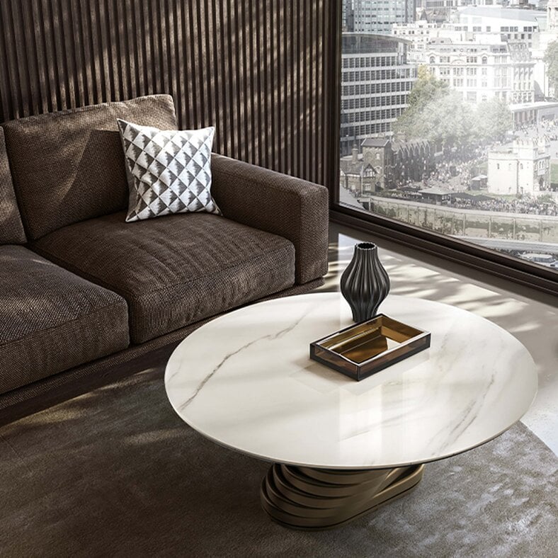 Rotolo Low Wood Top Coffee Table | Furniture | Sklar Furnishings